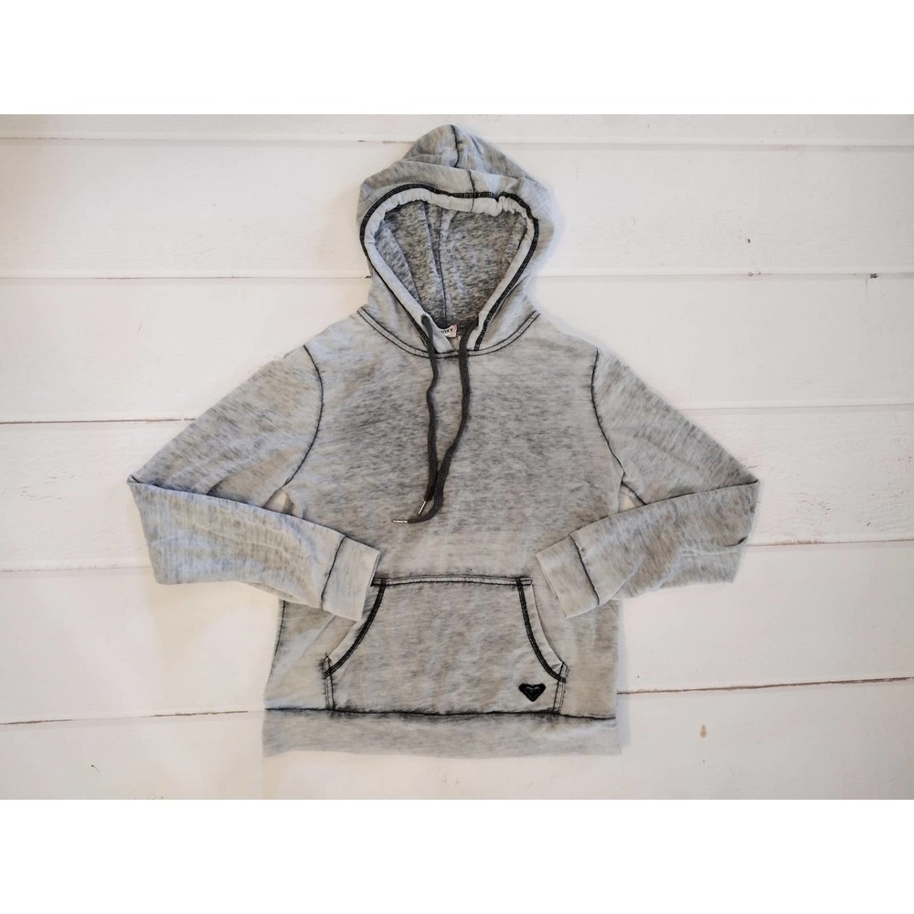 Roxy acid wash hoodie with back graphic women medium